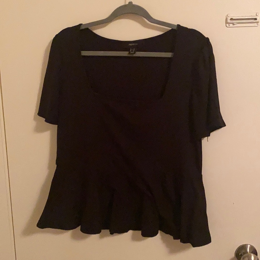 Black Peplum Blouse